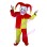 Comical Red & Yellow Jester Mascot Costume