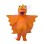 Orange Dragon With Wide Wings Mascot Costume