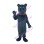 Docile Black Green Leopard Mascot Costume