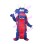 Blue & Red Dragon Mascot Costume With Long Beard