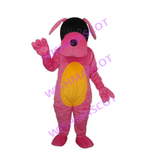 Peaceful Pink Dog Mascot Costume