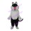 Fatty Black & White Cat Mascot Costume