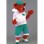 Red Fox Mascot Costume Wearing Casual Set