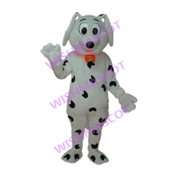 Dalmatian Mascot Costume With Orange Collar