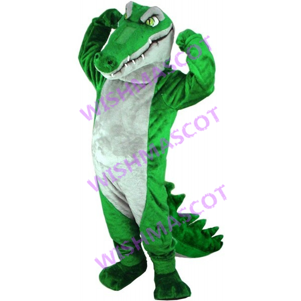 Strong Green Eyed Crocodile Mascot Costume