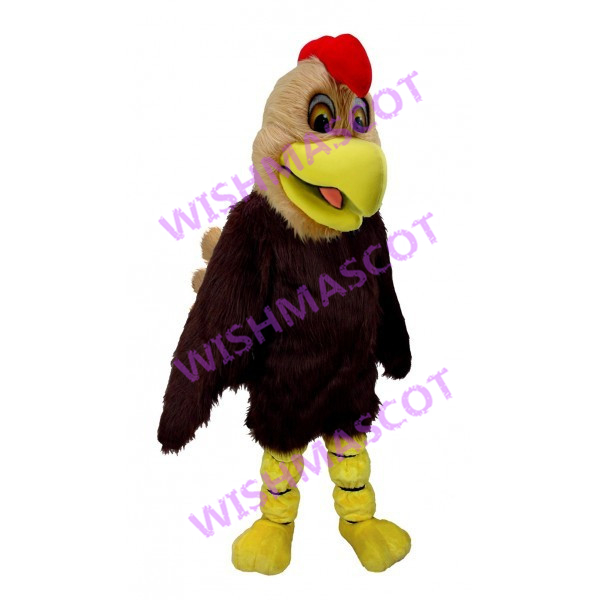 Dark Brown Chicken Mascot Costume