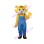Little Tiger Mascot Costume Wearing Blue Set