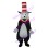 Black Dog Mascot Costume With Magic Hat 