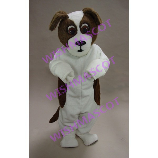 Timid White Puppy Mascot Costume