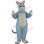 Ignorant Light Blue Cat Mascot Costume