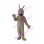 Gray Dog Mascot Costume With Long Head