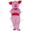 Pink Striped Pig Mascot Costume