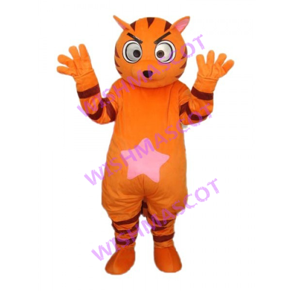 Orange Pentagram Cat Mascot Costume