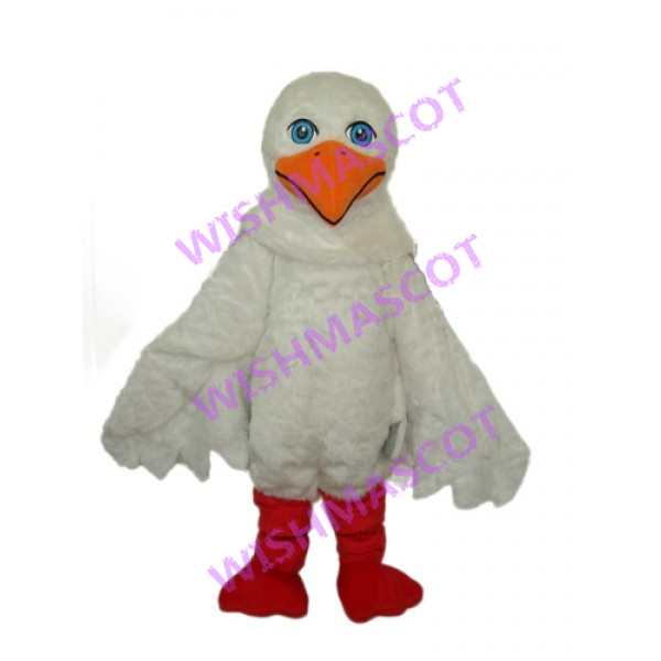 White Plush Bird Mascot Costume