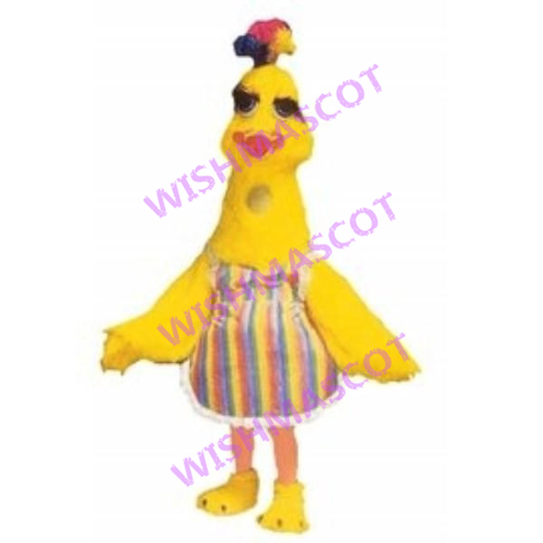 Bizarre Chicken Mascot Costume With Colorful Apron