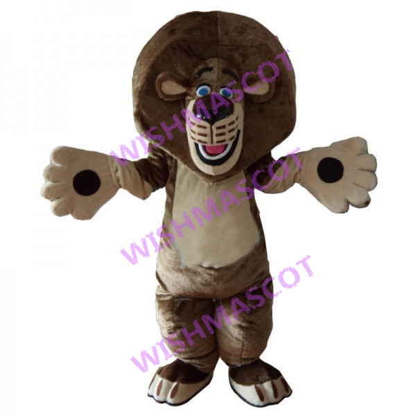 Genial Happy Lion Mascot Costume
