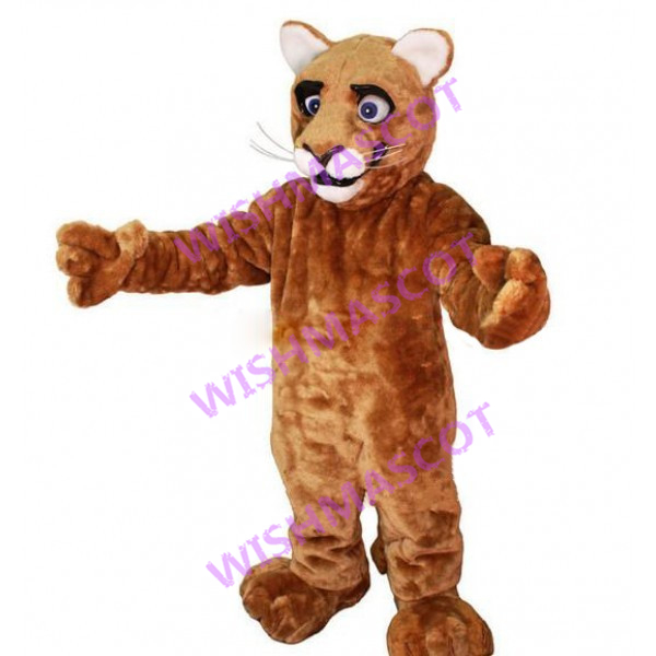 Plush Brown Tiger Mascot Costume