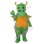 Cartoon Dragon With Yellow Horns Mascot Costume
