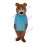 Long Eyelashes Blue Bear Mascot Costume