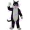 Kind Black & White Cat Mascot Costume