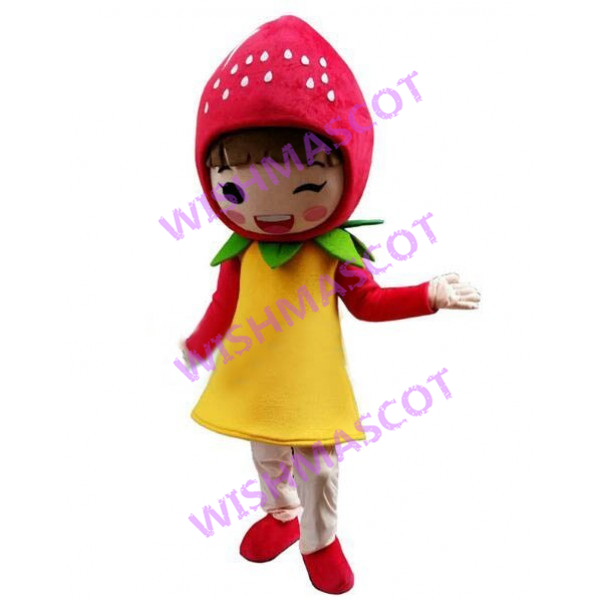 Sweet Strawberry Girl Mascot Costume