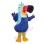 Blue Parrot Mascot Costume With Colorful Beak