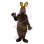 Kangaroo Mascot Costume With Square Mouth