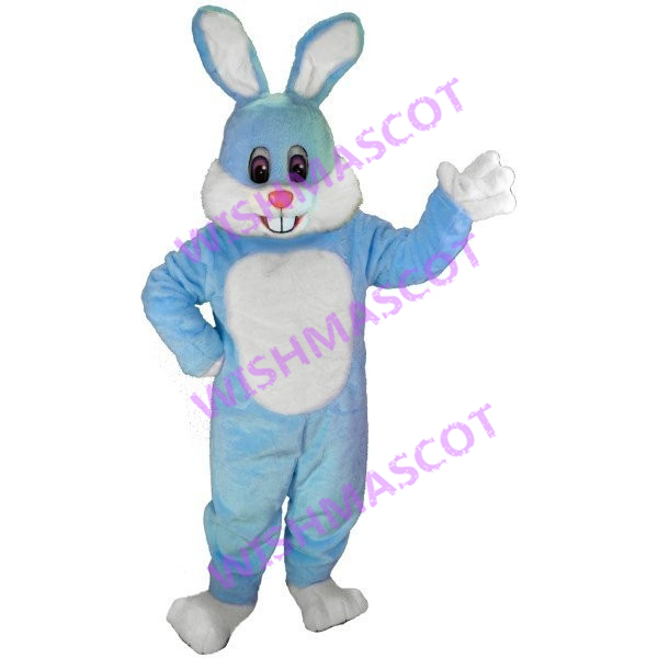 Light Blue Rabbit Mascot Costume