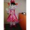 Nice Cow Mascot Costume Wearing Pink Dress