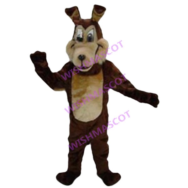 Cartoon Coyote Brown Wolf Mascot Adult Costume 