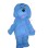 Lovely Blue Dog Long Fur Mascot Costume 