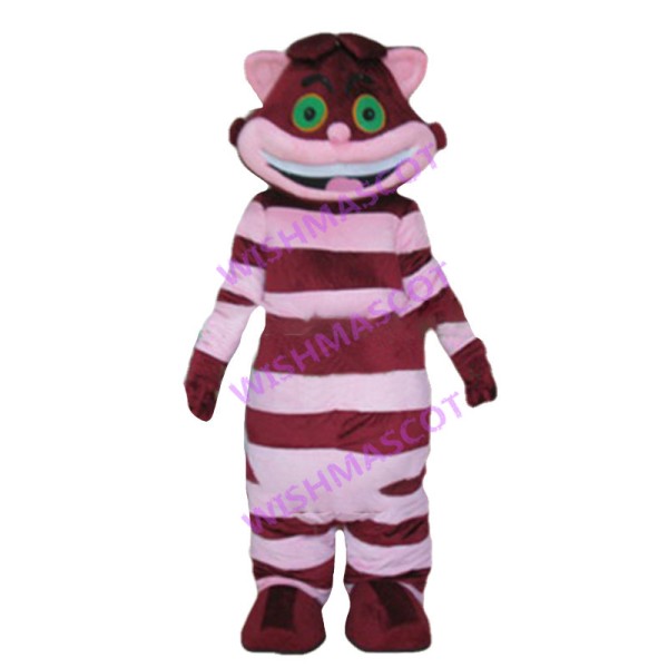 Smiling Cartoon Cheshire Cat Mascot Costume 
