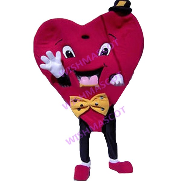 Deluxe Cartoon Red Heart Mascot Costume For Halloween Party