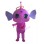 Cute Cartoon Purple Evil Fish Mascot Adult Costume 
