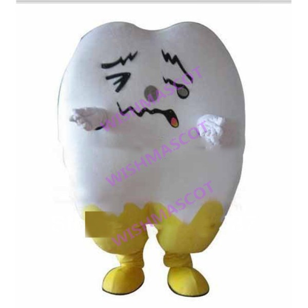 Sad Cartoon Tooth Mascot Adult Costume 