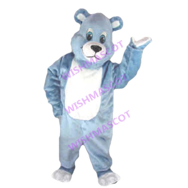 Blue Bear Mascot Costume 