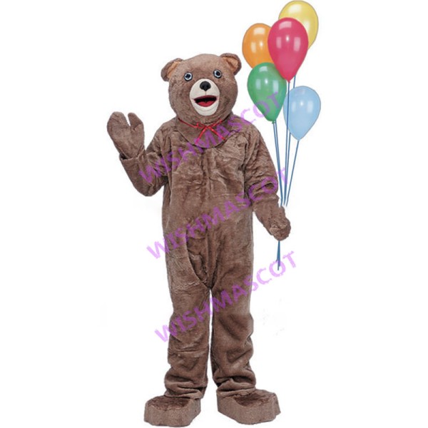 Friendly Brown Bear Mascot Adult Costume For Holiday Party