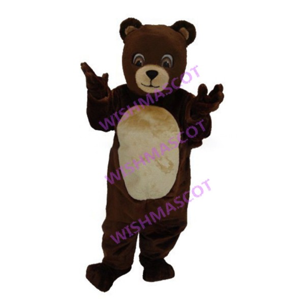 Brown Bear Baby Mascot Costume 