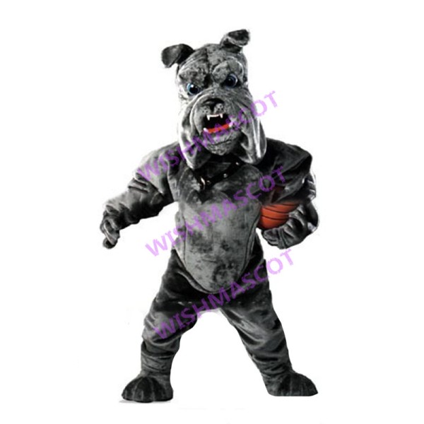 Fierce Power Grey Bulldog Mascot Costume 
