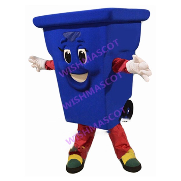 Lightweight Cartoon Outdoor Garbage Can With Wheels Mascot Adult Costume 