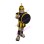 Fierce Yellow Spartan Warrior Mascot Costume 