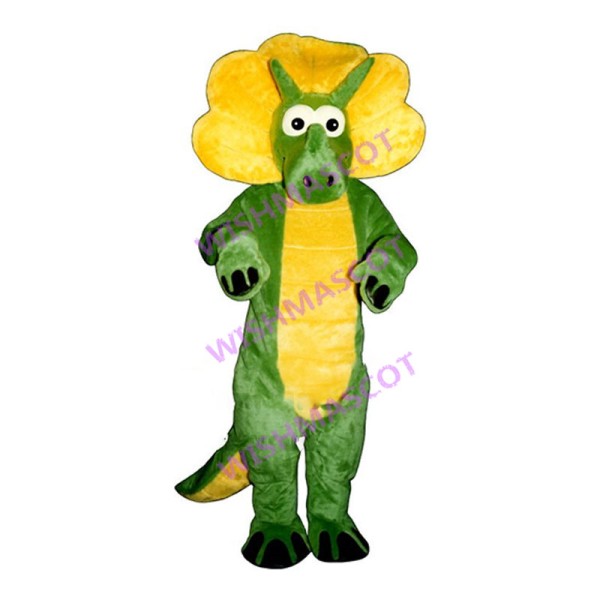 Innocent Green Triceratops Mascot Adult Costume 