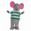 Cute Cartoon Gray Elephant Mascot Costume 