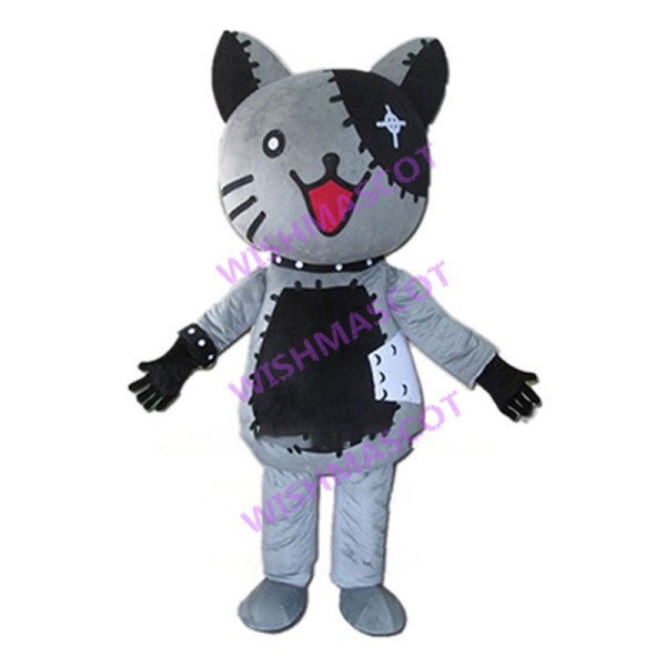 Gray Beggar Cat Mascot Adult Costume 