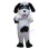 Lovely White & Black Dog Long Fur Mascot Costume 