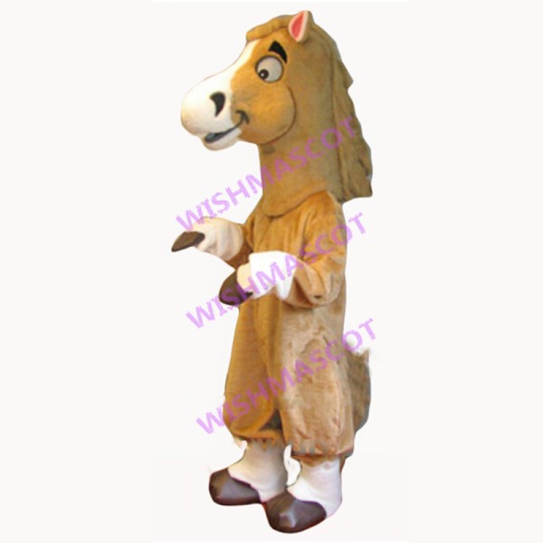 Light Brown Mustang Mascot Costume 