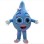 Adult Cartoon Blue Water Drop Girl Mascot Costume 