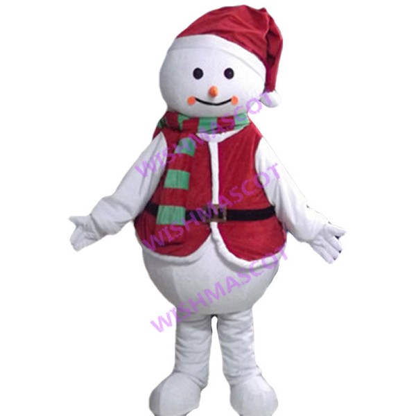 Christmas Snowman Mascot Costume 