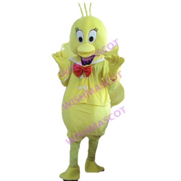 Adult Cartoon Yellow Turkey Mascot Costume 