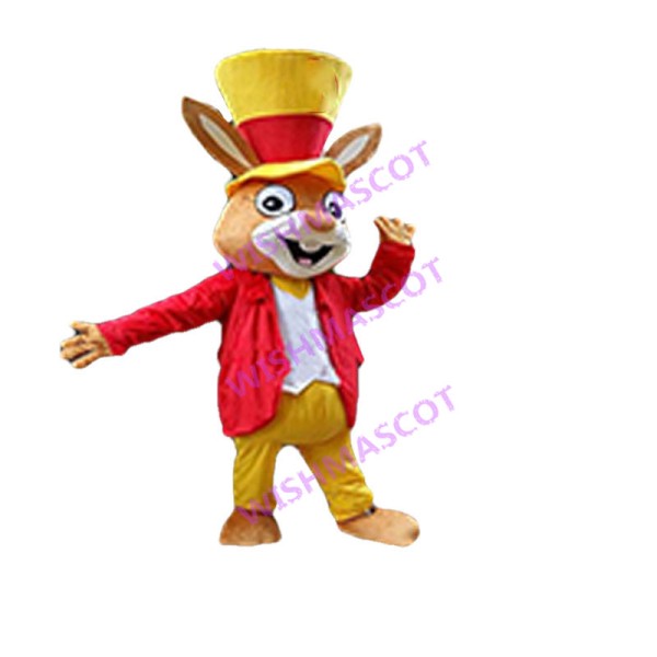 Lovely Brown Easter Bunny Mascot Costume 